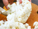 Cooking Class - Vegan American Classics in Downtown Sacramento: slicing cauliflower
