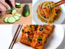 Online Cooking Class - Korean Favorites: slicing cucumbers, spicy tofu and glass noodles