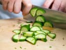 Cooking Class - Nashville Hot Fried Chicken in Santa Monica: slicing cucumbers to pickle
