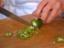 Cooking Class - Satisfying Vegan Soul Food: slicing jalapenos