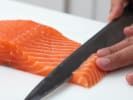 Cooking Class - Sushi With a Twist: slicing salmon