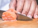 Cooking Class - A Creative Gourmet Dinner: slicing salmon