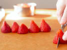 Cooking Class - Baking Outside the Box in San Francisco: slicing strawberries