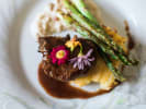 Cooking Class - Sous Vide Steakhouse Favorites: sous vide steak and mashed potatoes and asparagus