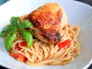 Kids Pasta-Making Class - Taste of Italy for Kids: spaghetti with tomato sauce and blackened chicken