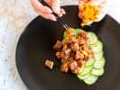 Cooking Class - Mastering Crudo: spicy tuna with cucumber and flowers