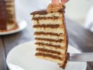 Online Baking Class - Cake Decorating and Assembly: sponge cake with mocha buttercream