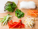 Online Cooking Class - Handmade Bubble Tea and Salad Rolls: spring roll ingredients