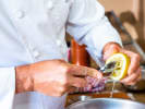 Cooking Class - A Bold Taste of Spain - Date Night in Northern Virginia: squeezing lemon