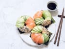 Cooking Class - Sushi Making for Kids: sushi donuts with salmon avocado and cucumber