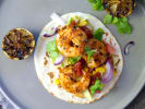 Couple's Cooking Class - Sabor Latino: Coconut Shrimp Tacos for 2: taco with coconut shrimp