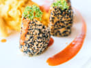 Cooking Class - Modern Fare From Asia: teriyaki steak rolls with sriracha