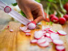 Cooking Class - Italian Springtime Favorites in Downtown Dallas: thinly cutting radishes