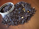 Cooking Class - Lavender-Infused Vegan Desserts: tin of early grey tea next to pile of early grey tea