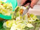 Cooking Class - A Tour of Italy: tossing romaine caesar salad