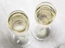 Virtual Wine Tasting - Festive European Winter Wonderland Wine: two glasses of sparkling wine