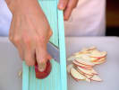 Baking Class - Mastery of Homemade Tarts: using a mandolin to slice apples