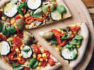 Cooking Class - Vegan Pizza Creations in San Francisco: vegan garlic pizza with seasonal vegetables