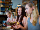 Food Tour - Luxurious Culinary Experience With Celebrity Chefs in Las Vegas: vegas   girls eating on a food tour in las vegas