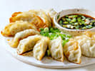 Cooking Class - Essential Dim Sum: vegetable gyoza dumplings with green onions and soy sauce