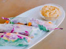 Online Cooking Class - Thai Favorites Made Vegan: vegetable spring rolls with chili peanut sauce