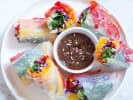 Cooking Class - A Celebration of Asian Cuisine in Boston: vegetable spring rolls with peanut dip