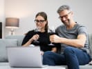 Virtual Wine Tasting - Wine and Chocolate Pairing: couple taking a virtual wine tasting class at home