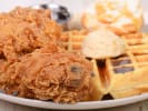 Cooking Class - Feel-Good Brunch Favorites: waffles with chicken nuggets on the side