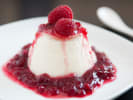 Cooking Class - Rustic Italian Supper: white chocolate panna cotta with fresh raspberries