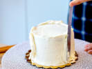 Cooking Class - Glittery Holiday Layer Cake in Manhattan: winter cake frosting a cake