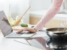 Online Cooking Class - Seafood Paella and Sangria: woman taking an online cooking class