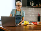 Online Cooking Class - Lomo Saltado and Arroz con Leche: woman taking an online cooking class at home