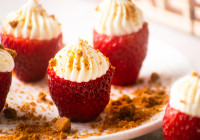 Cheesecake Stuffed Strawberries Shot