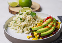 Cilantro Lime Cauliflower Rice Shot