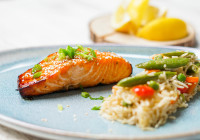 Miso Glazed Salmon Shot