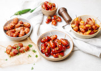 Bacon Wrapped Smokies - Three Ways Shot