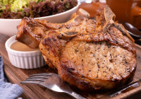 Skillet Pork Chops Shot