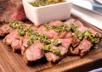 Skirt Steak With Chimichurri Shot