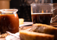 Bourbon Caramel Sauce Shot