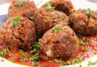 Firecracker Meatballs Shot