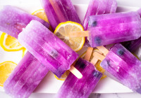 Lemon Blueberry Boba Popsicles Shot
