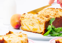 Peach Cobbler Pound Cake Shot