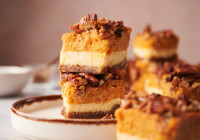 Pumpkin Cheesecake Bars Shot
