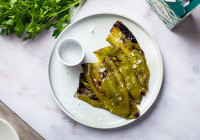 Roasted Poblano Peppers - Two Ways Shot