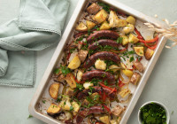 Sheet Pan Sausage and Veggies Shot