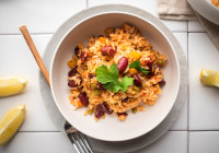 Spanish Rice and Beans Shot