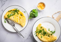 Spinach Omelette Shot