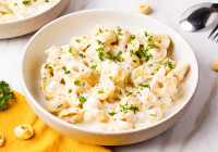 Tortellini Alfredo Shot