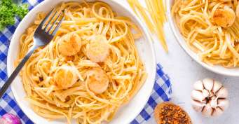 Lunch recipes: Scallop Scampi with Linguini