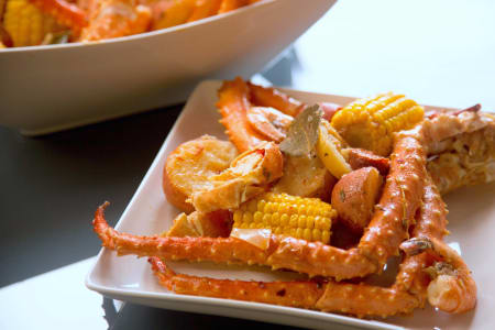 Salt Lake City Team Building Activity: Homemade Cajun Seafood